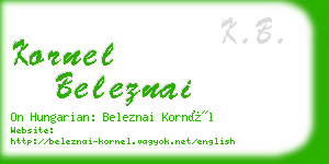 kornel beleznai business card